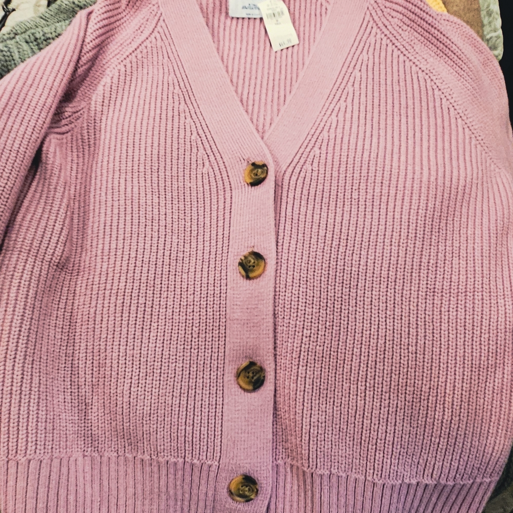 Women's Pink Cardigan Sweater